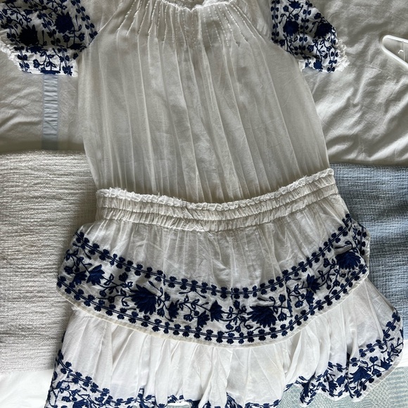 LoveShackFancy blue and white mini dress with embroidery - Picture 6 of 7